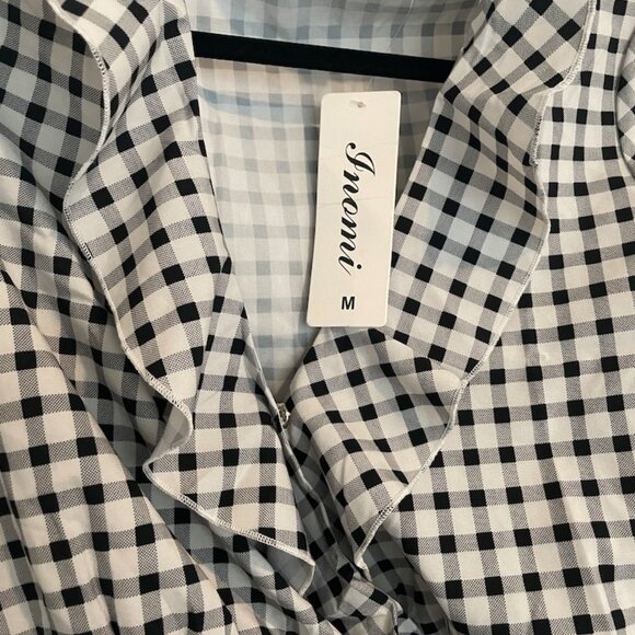 Black and White Plaid Long Sleeve - NWT - Picture 6 of 6